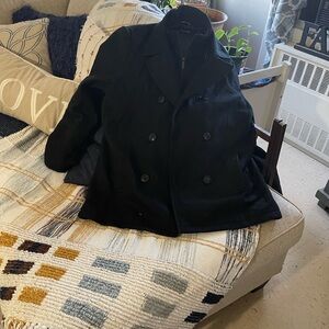 Kenneth Cole Women's Black Pea Coat